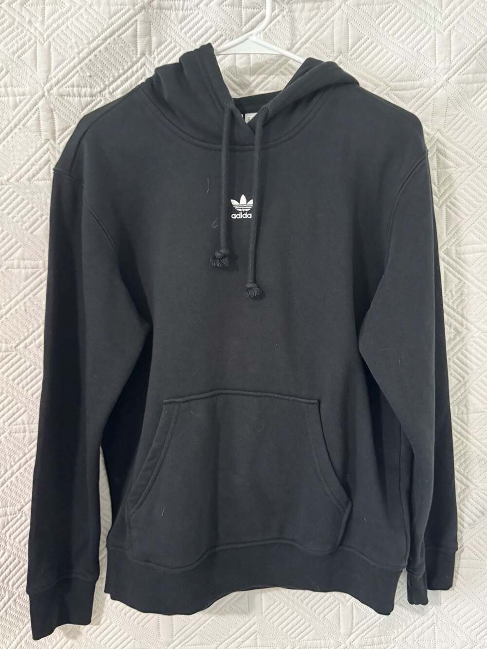 Adidas Originals Trefoil Essentials Black Hoodie Sweatshirt Women's Size Small